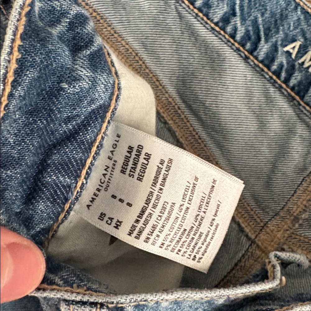 American Eagle Outfitters Light Blue Denim wide legs Jeans - Picture 4 of 5